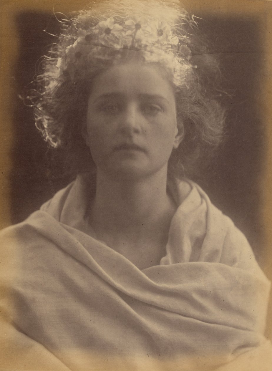 Aurora, morgenens gudinde, studie af Emily Peacock af Julia Margaret Cameron