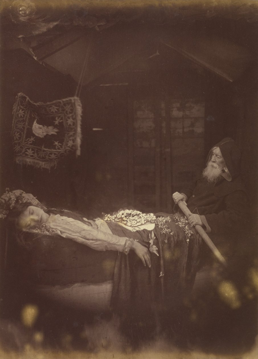 Elaine »og de døde« blev drevet opad med strømmen af de stumme. af Julia Margaret Cameron