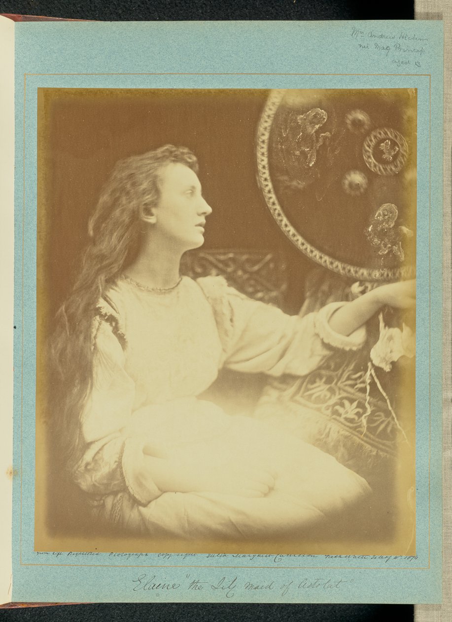 Elaine «liljejomfruen fra Astolat» af Julia Margaret Cameron