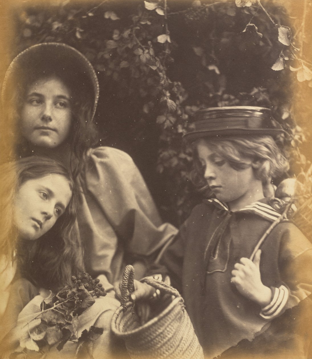 Elizabeth Keown, Kate Keown og Freddy Gould af Julia Margaret Cameron