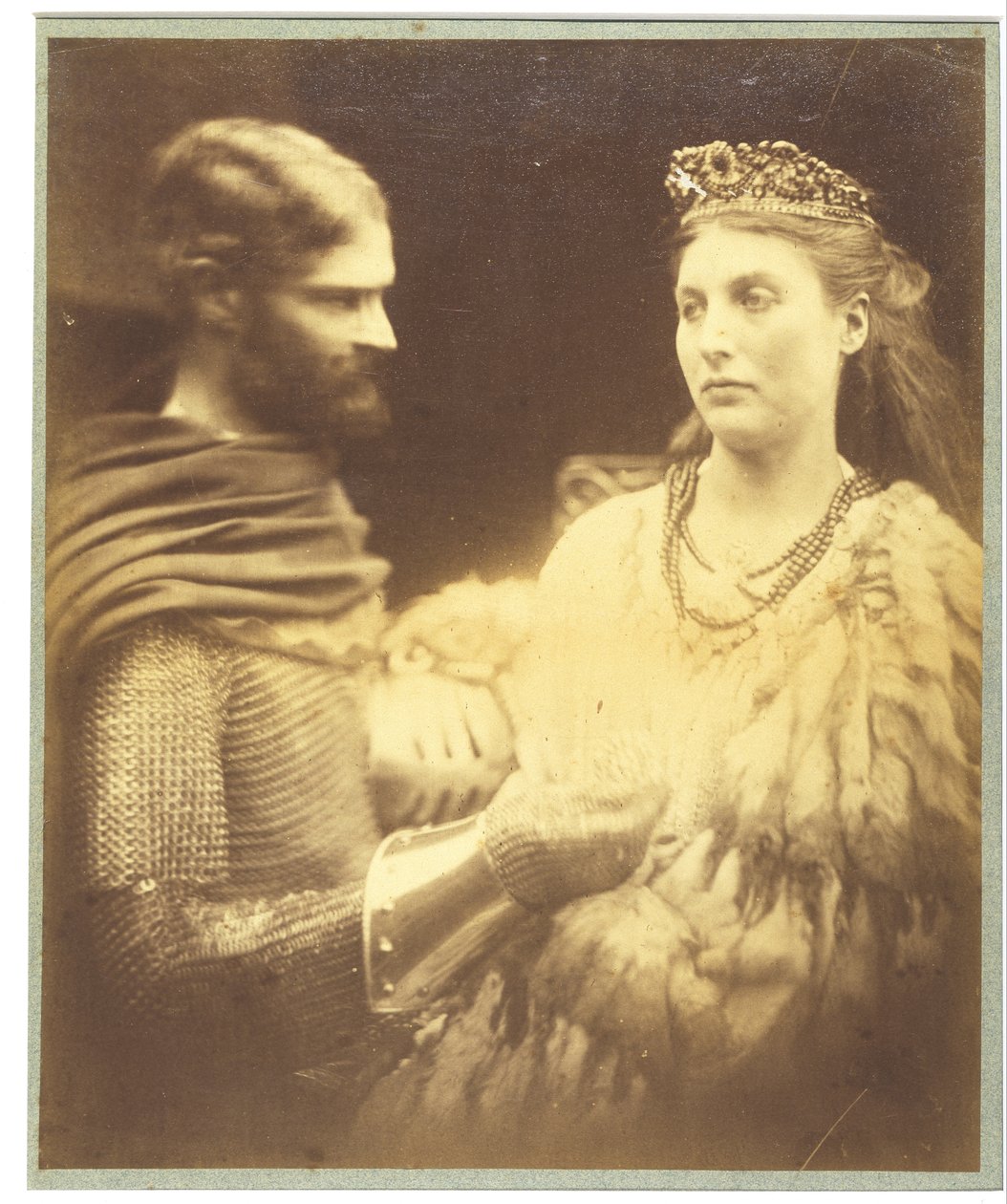Lancelot og Guinevere, ca. 1873 (sølv gelatinetryk) af Julia Margaret Cameron