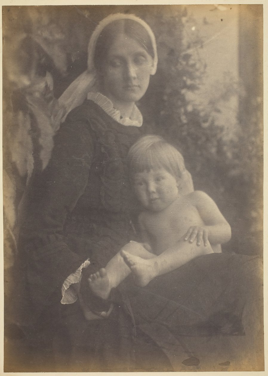 Mrs. Herbert Duckworth med Gerald Duckworth, 1872. af Julia Margaret Cameron