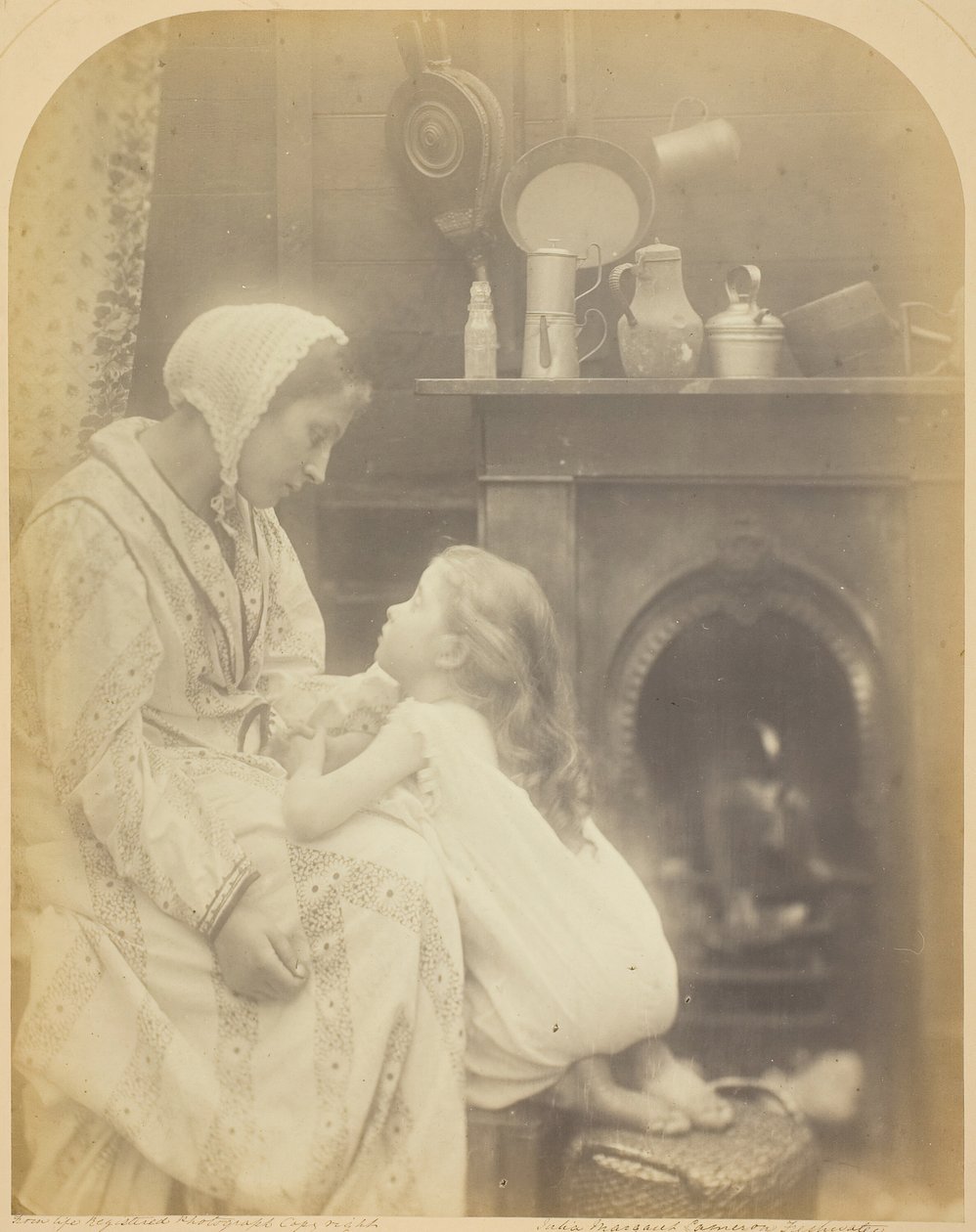 Mrs. Rachael Gurney Må Gud bringe far sikkert hjem, tre fiskere sejlede..., ca. 187274 af Julia Margaret Cameron