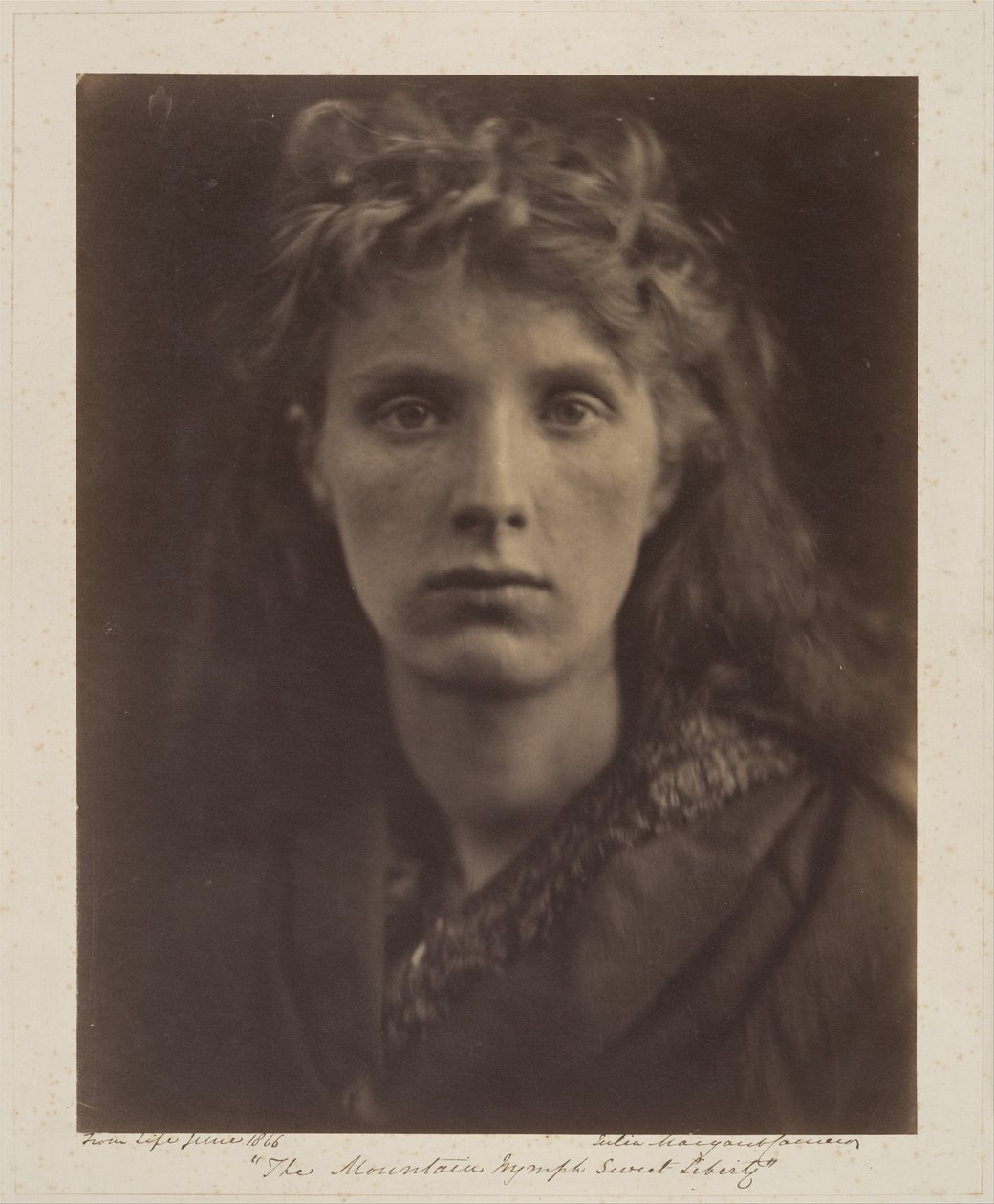 Bjergnymfen Søde Frihed af Julia Margaret Cameron