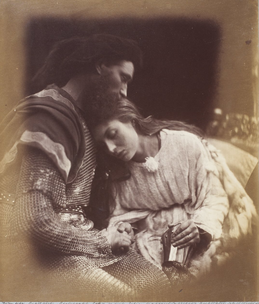 Afskeden mellem Sir Lancelot og dronning Guinevere af Julia Margaret Cameron