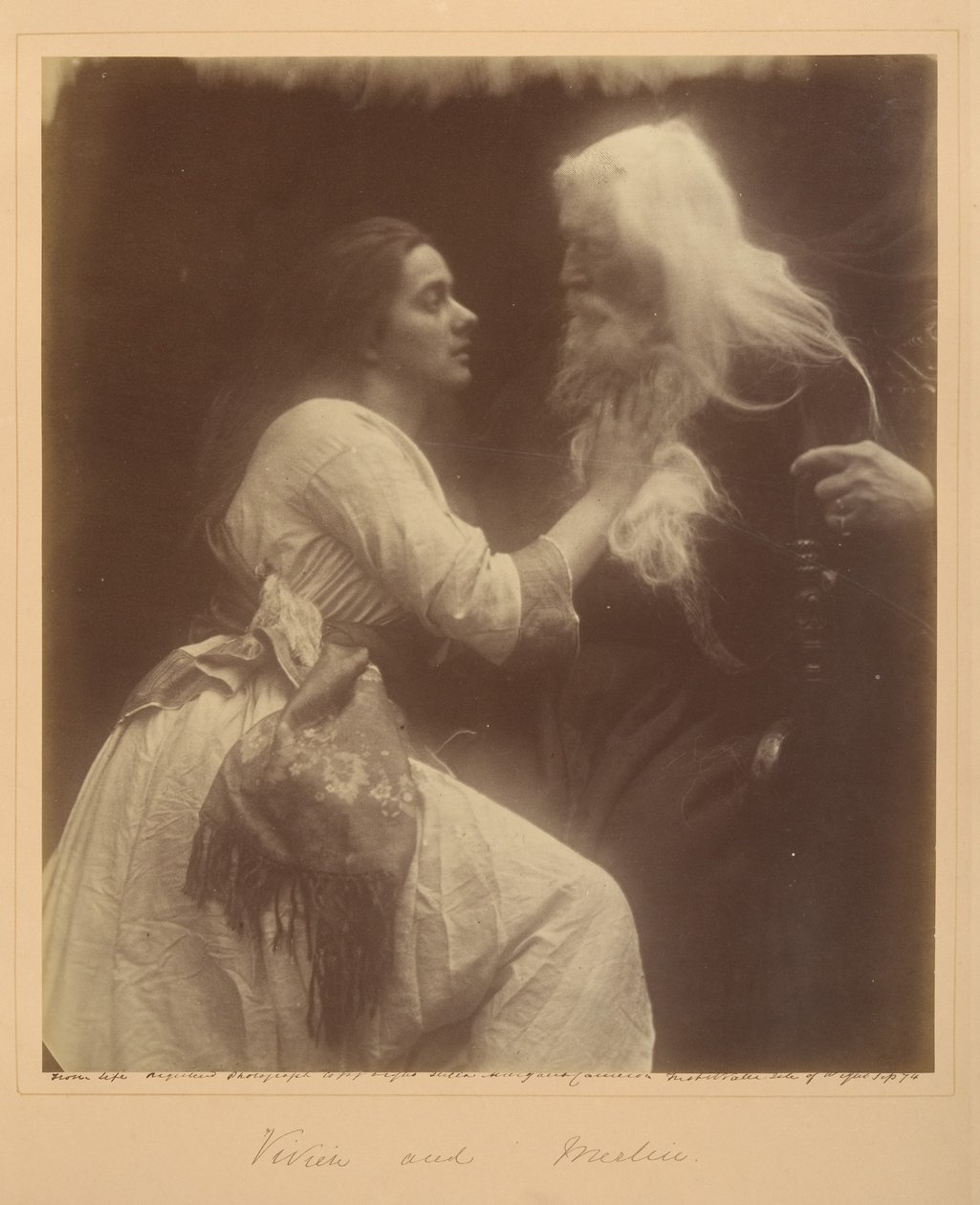 Vivien og Merlin af Julia Margaret Cameron
