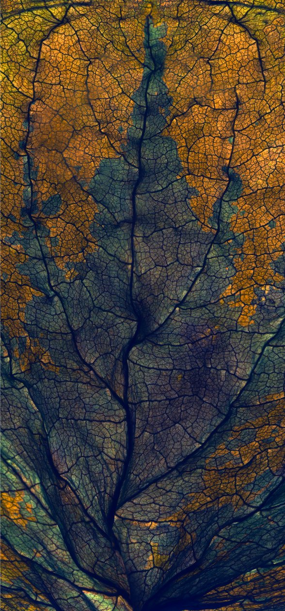 Coleus Window, 2008, (digitalt fotogram, digitalt originaltryk) af Julia McLemore