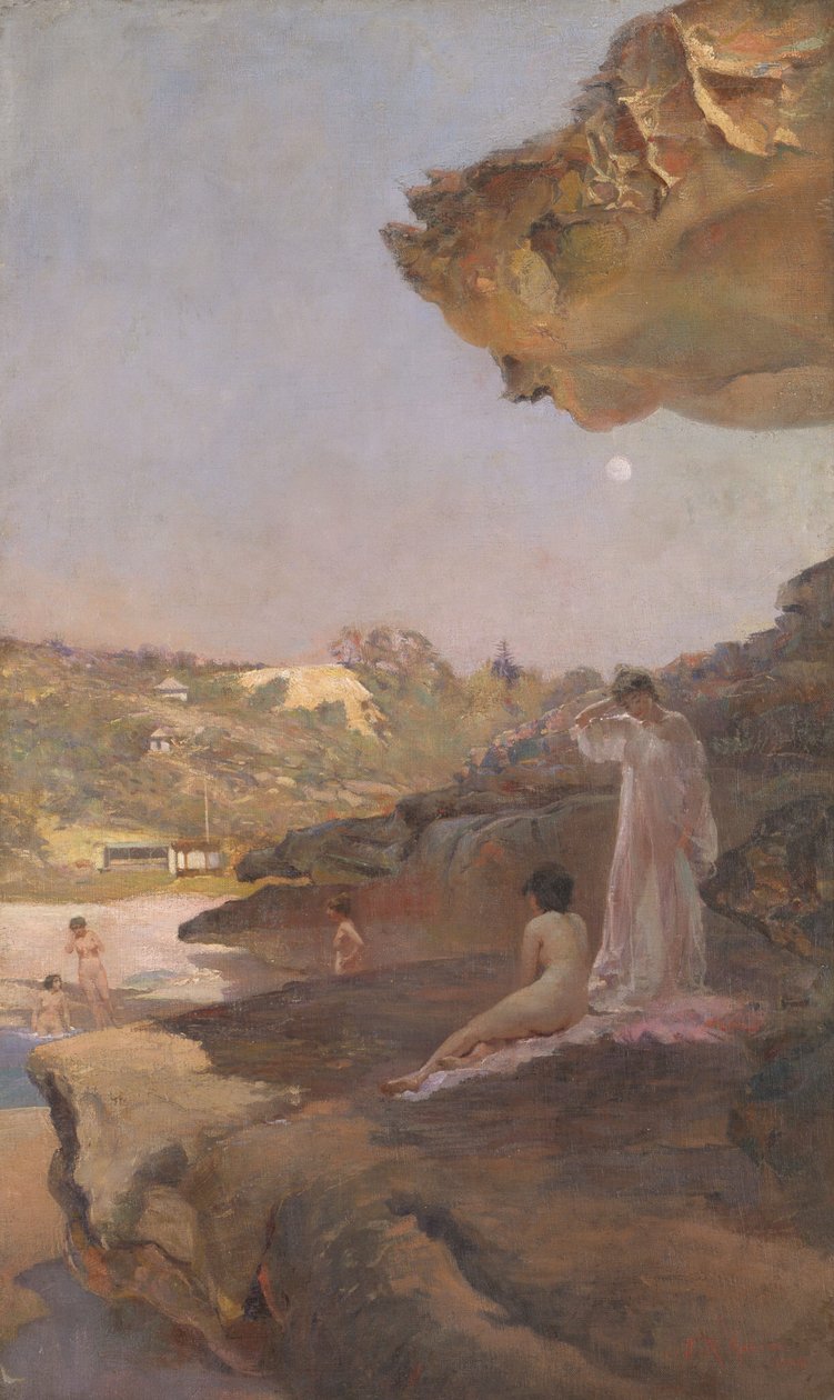 Tamarama Beach, for fyrre år siden, en sommermorgen af Julian Rossi Ashton