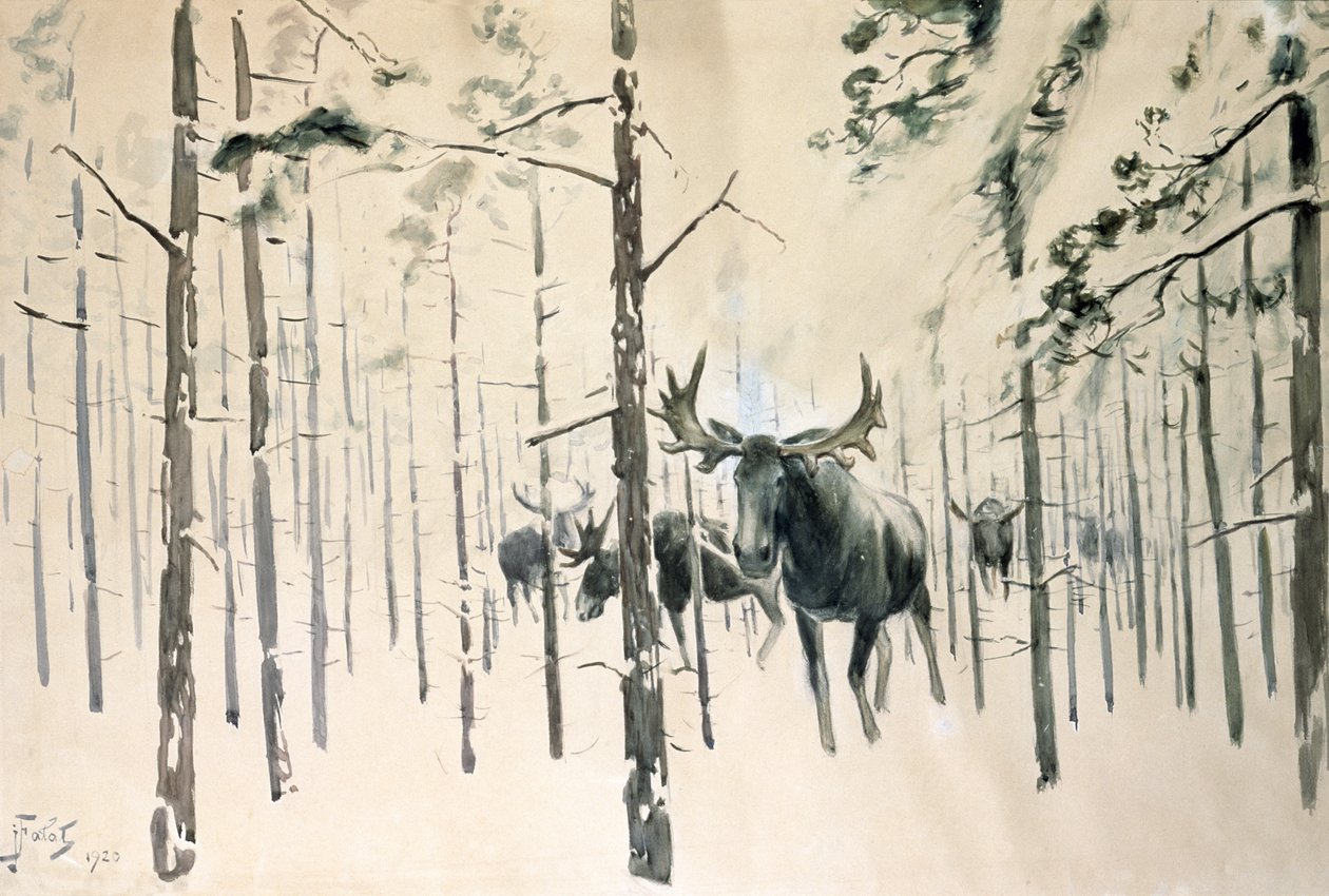 Elg, 1920 af Julian Falat