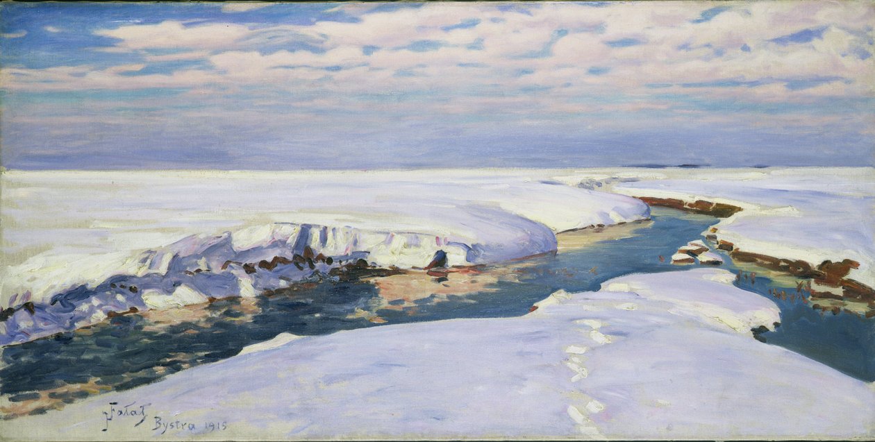 Vinterlandskab, 1915 af Julian Falat