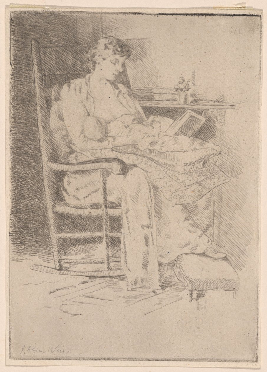 Mor og barn, nr. 2 af Julian Alden Weir