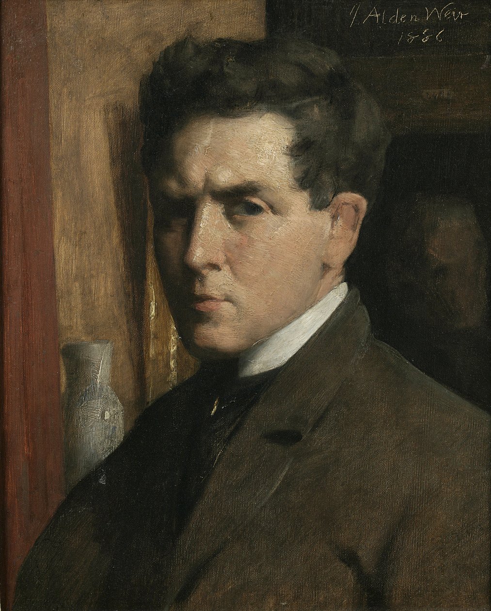 Selvportræt, 1886 af Julian Alden Weir