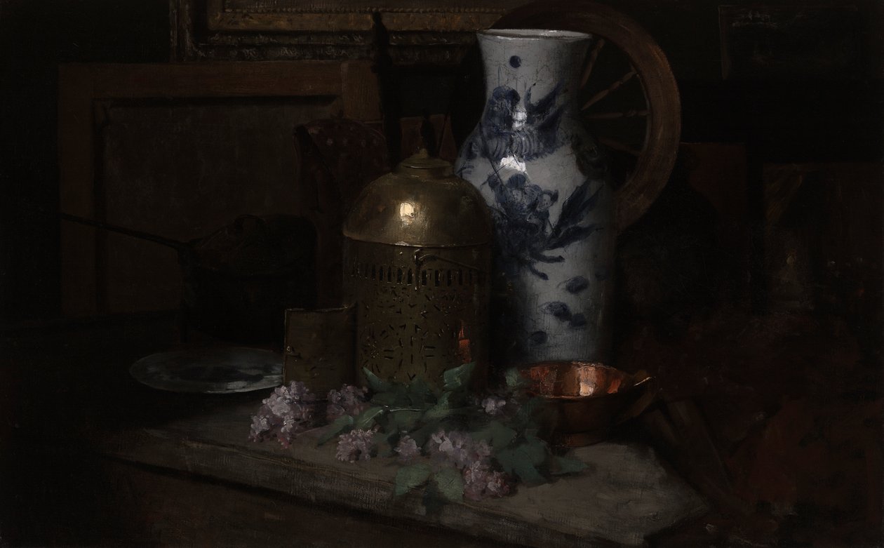 Stilleben i studiet af Julian Alden Weir