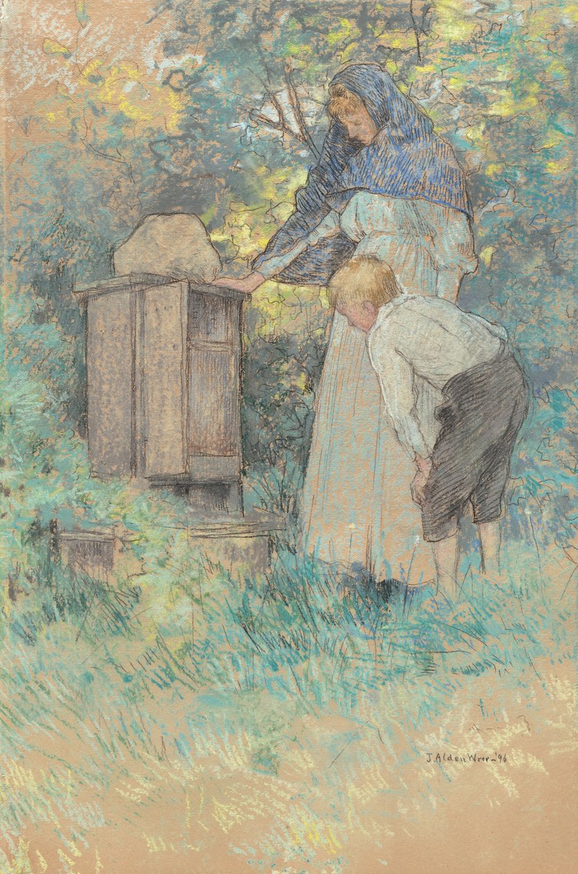 At se bierne, 1896. af Julian Alden Weir