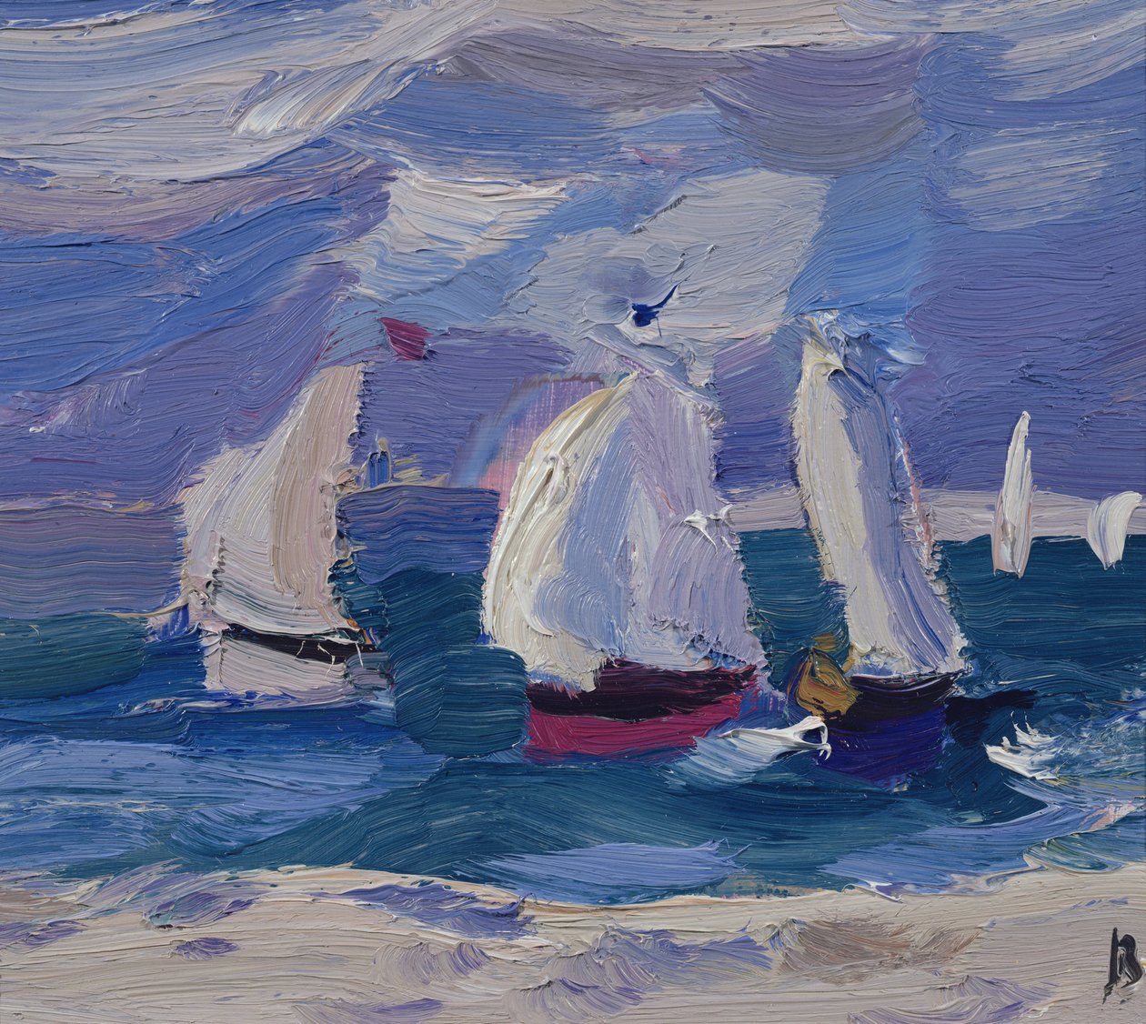 Joller kapsejlads i Poole Harbor (olie om bord) af Julian Bailey