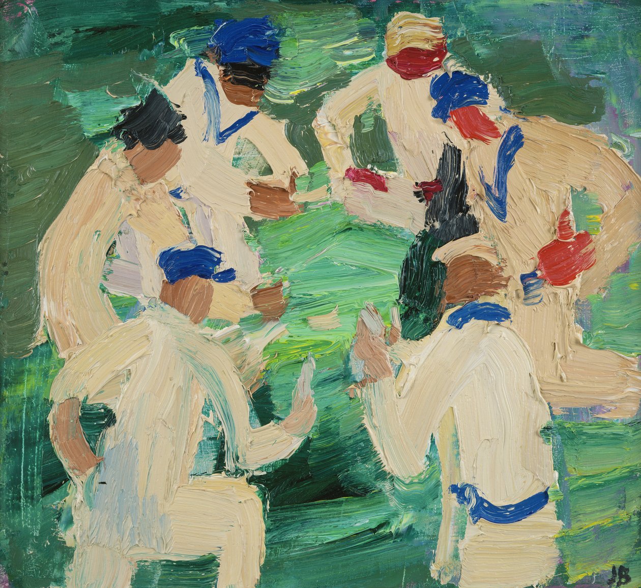The Cricketers in the Park, Oxford (olie om bord) af Julian Bailey