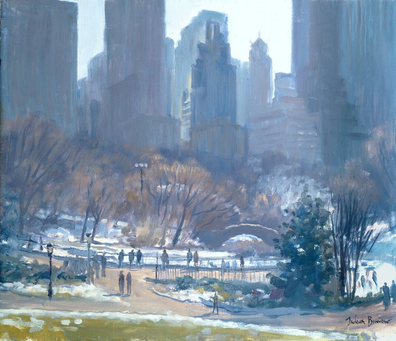 Vinter i Central Park, New York, 1997 af Julian Barrow