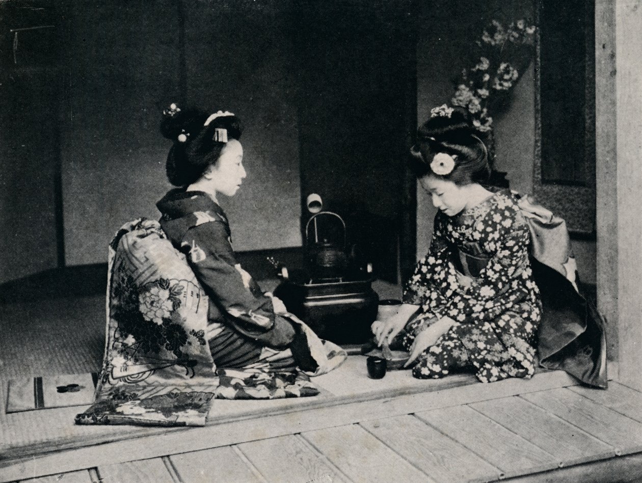 Ceremoniel te serveret af en dejlig ljapansk hænder, c1900, 1921. af Julian Leonard Street