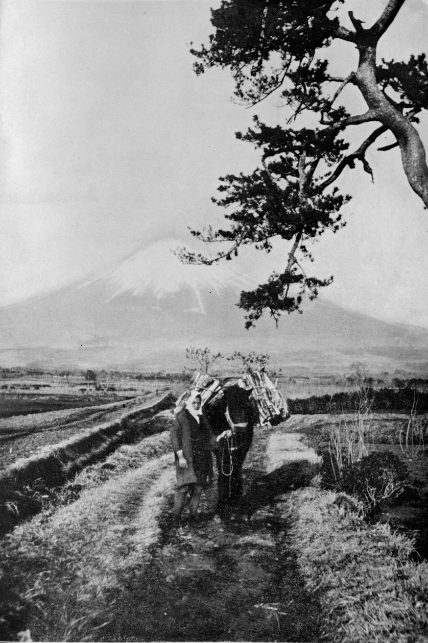Bønder i regionen Fuji, ikke ved navn, men blot som O Yama, det ærede bjerg, c1900, af Julian Leonard Street