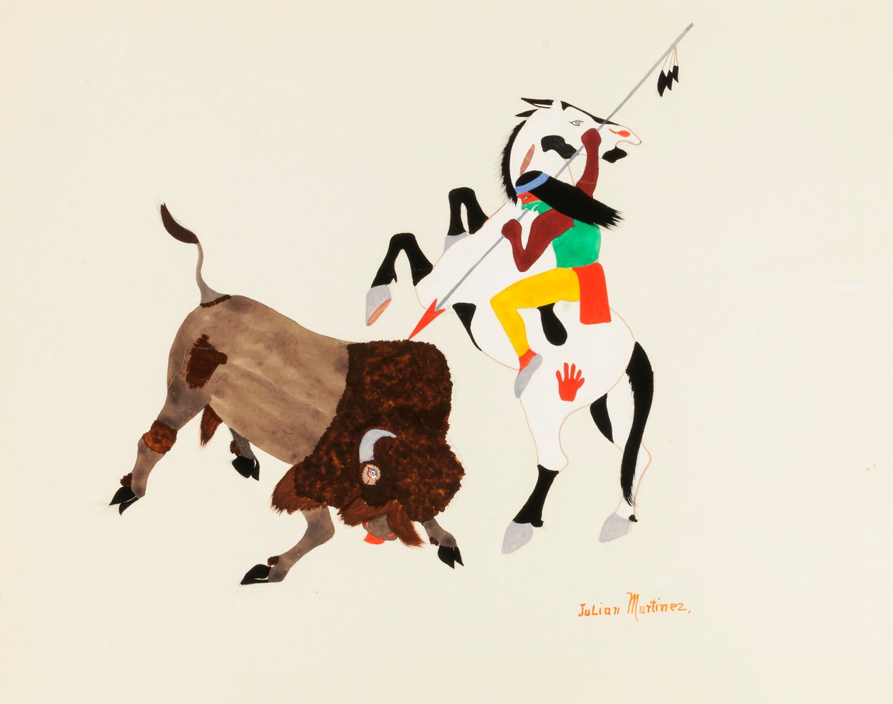 Buffalo Hunter, ca. 1920-1925. af Julian Martinez