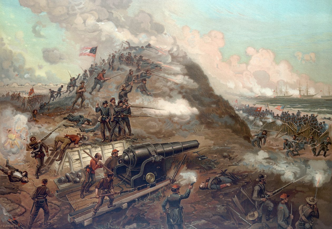 Capture of Fort Fisher, pub. 1887 af Julian Oliver Davidson