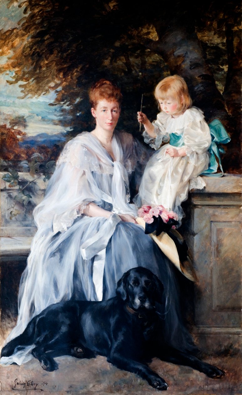 Alice Strong, fru Godfrey Clark og hendes søn af Julian Russell Story