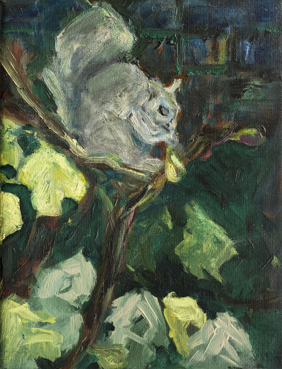 Figentyven, 2016,(olie på lærred0 af Julie Held