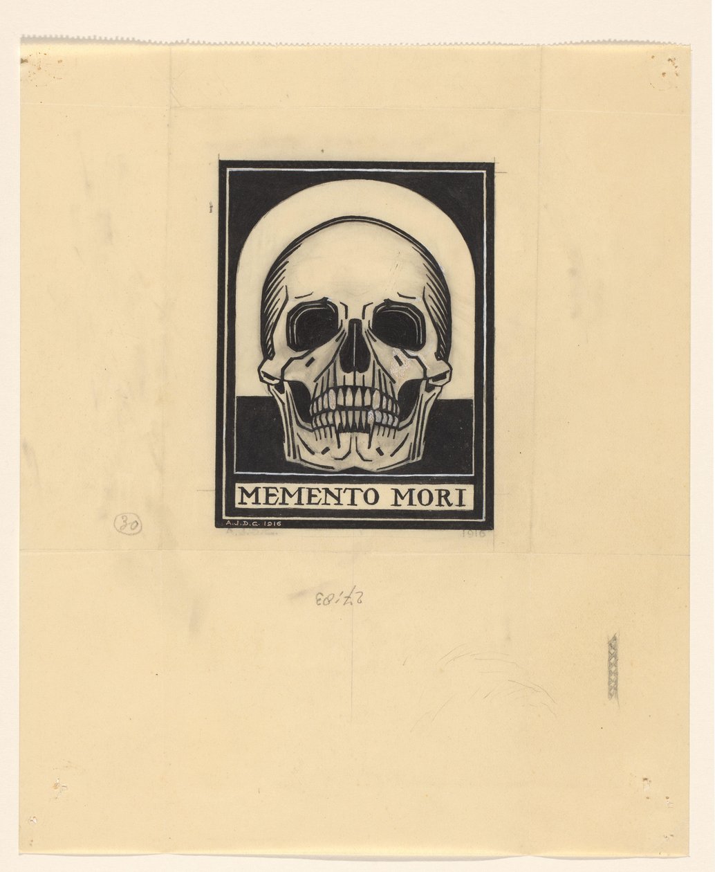 Menneskeskalle Memento mori (titel på objekt) af Julie de Graag (signed by artist)
