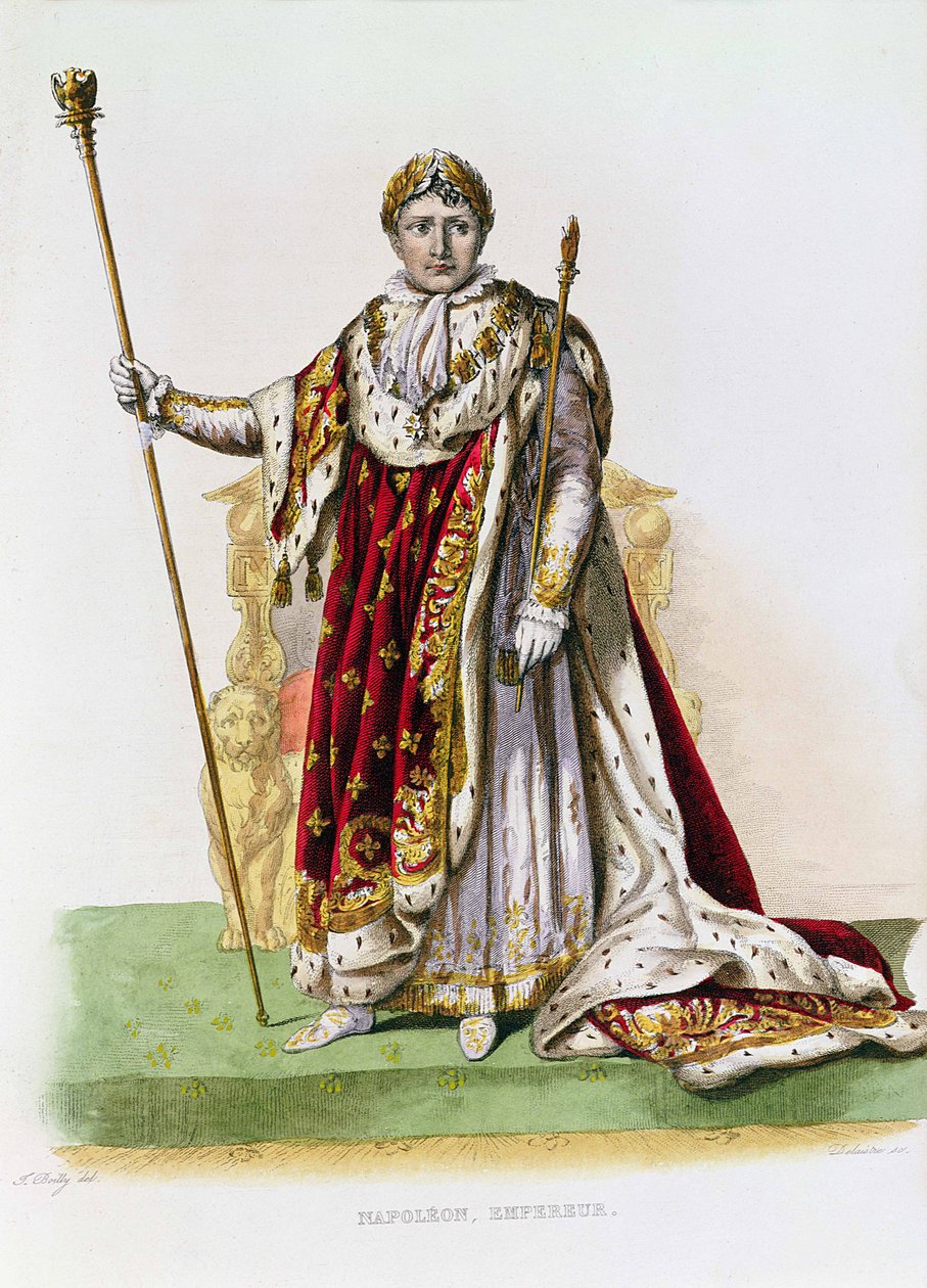 Kejser Napoleon II (1808-73) graveret af Delaistre, ca. 1830 (farvestik) af Julien Leopold Boilly