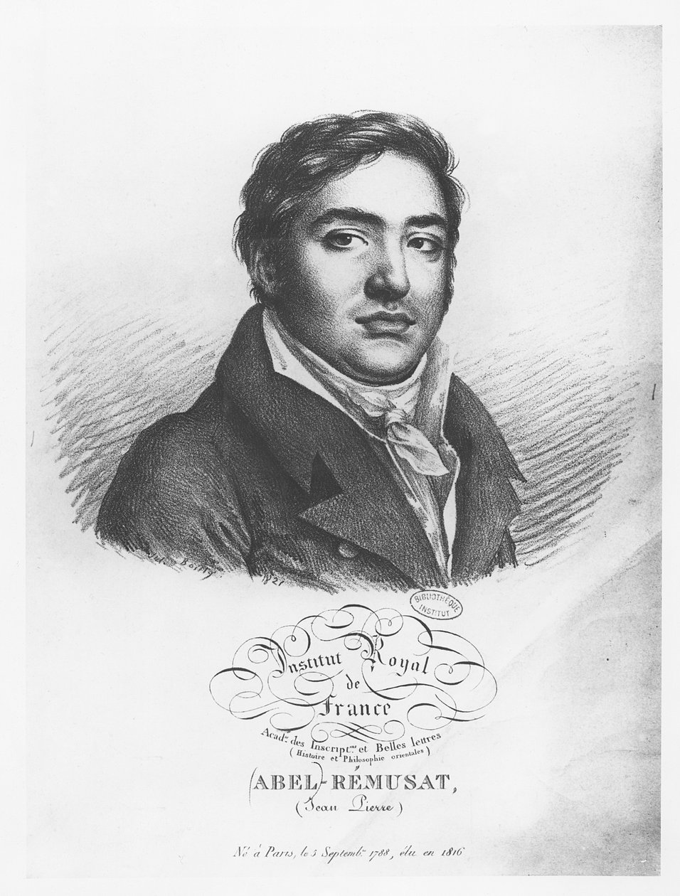 Portræt af Abel Rémusat af Julien Leopold Boilly