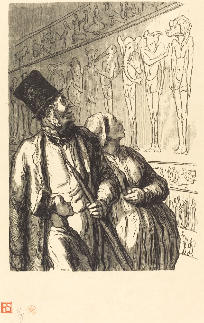 Verdensudstilling: Egyptisk afdeling af Julien Antoine Peulot after Honoré Daumier