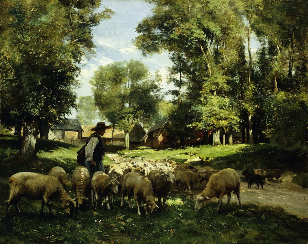 En hyrde og hans flok, af Julien Dupre