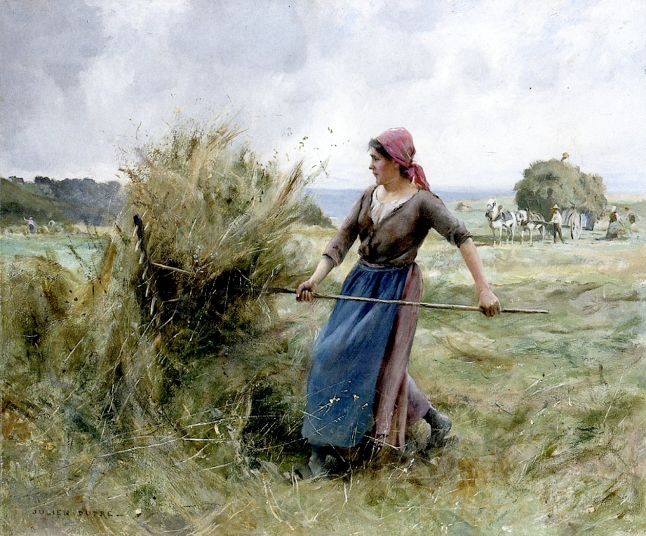 Høfremstilling (olie på lærred) af Julien Dupre