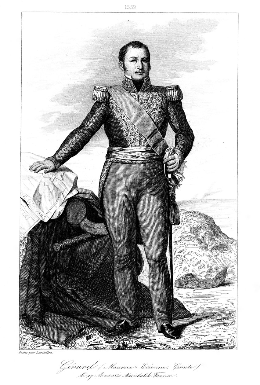 Etienne Maurice Gerard 1773-1852, fransk general og statsmand, 1839. af Julien Leopold Boilly