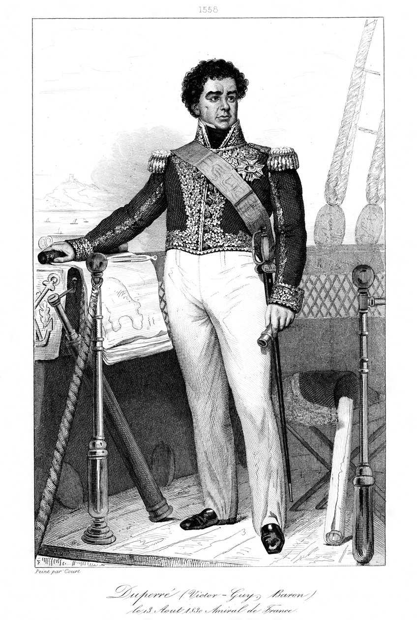Guy-Victor Duperré 1775-1846, fransk admiral, 1839. af Julien Leopold Boilly