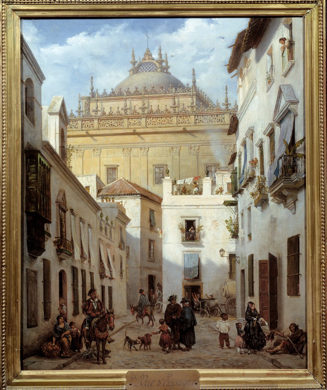 Udsigt over Sevilla. Maleri af Julien Leopold Boilly (1796-1874) af Julien Leopold Boilly