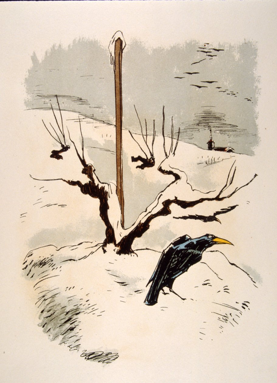 Humoristisk vinillustration 1946.Illustration af Julien Pavil af Julien Pavil