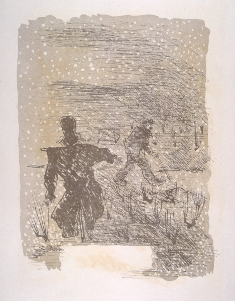 Humoristisk vinillustration 1946.Illustration af Julien Pavil af Julien Pavil