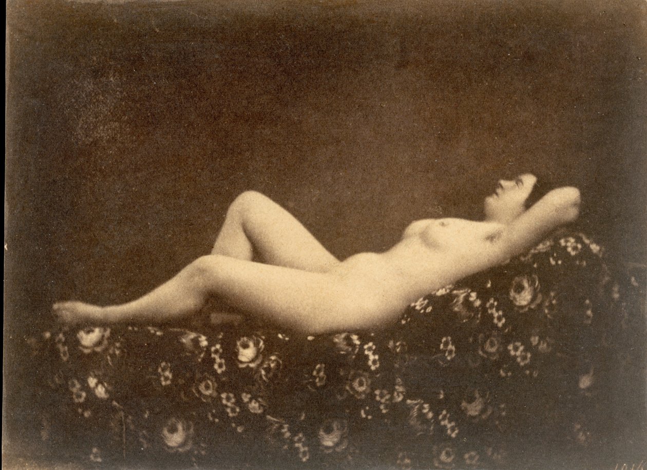 [Nøgen kvinde, tilbagelænet, i profil], ca. 1853. af Julien Vallou de Villeneuve