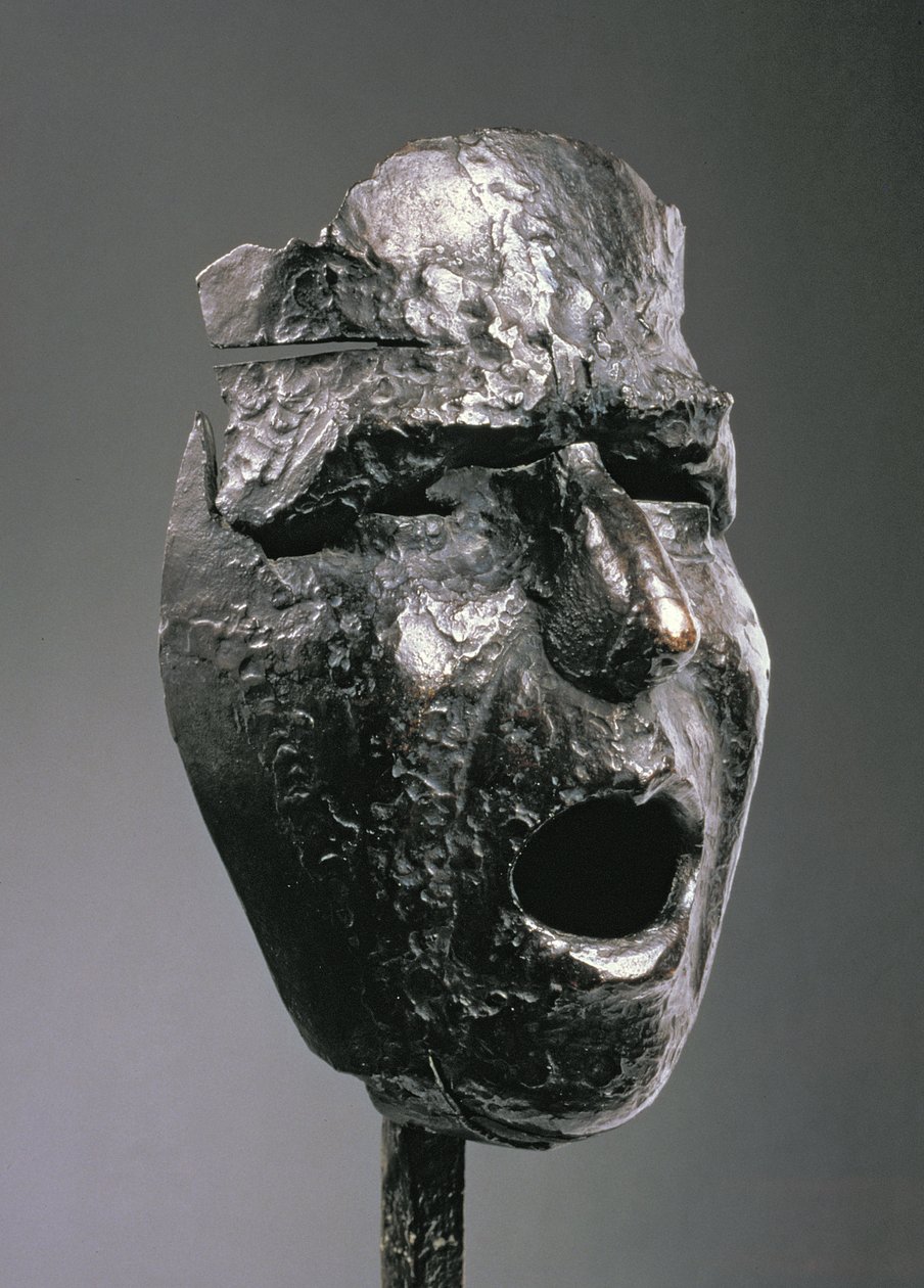 Maske: Montserrats skrig, ca. 1938-39 (bronze) af Julio Gonzalez