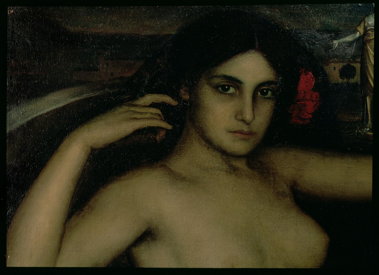 Detalje fra kærlighedens altertavle (olie på panel) af Julio Romero de Torres