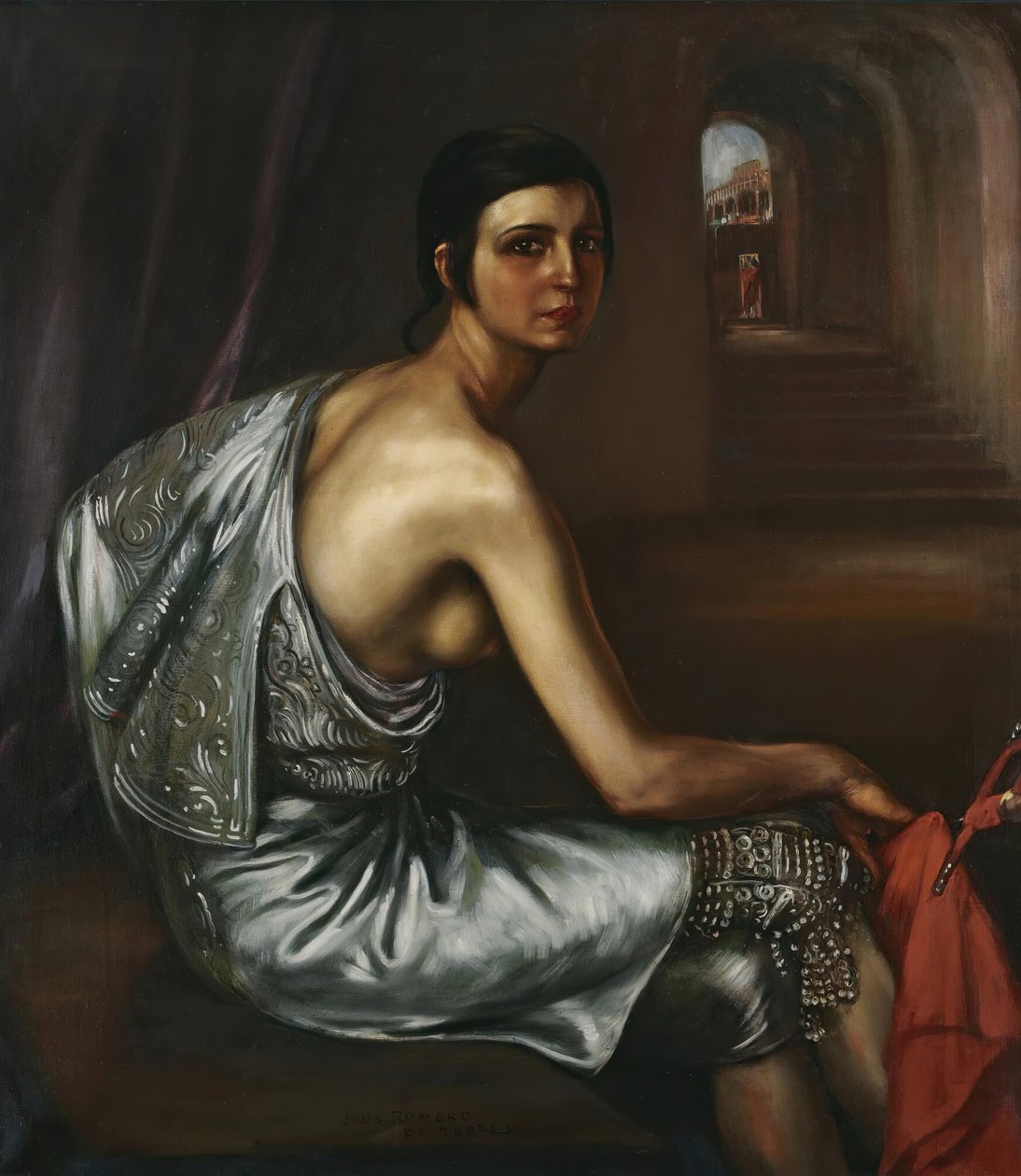 Tyrefægterpigen Torero-pigen, 1928-1929. af Julio Romero de Torres