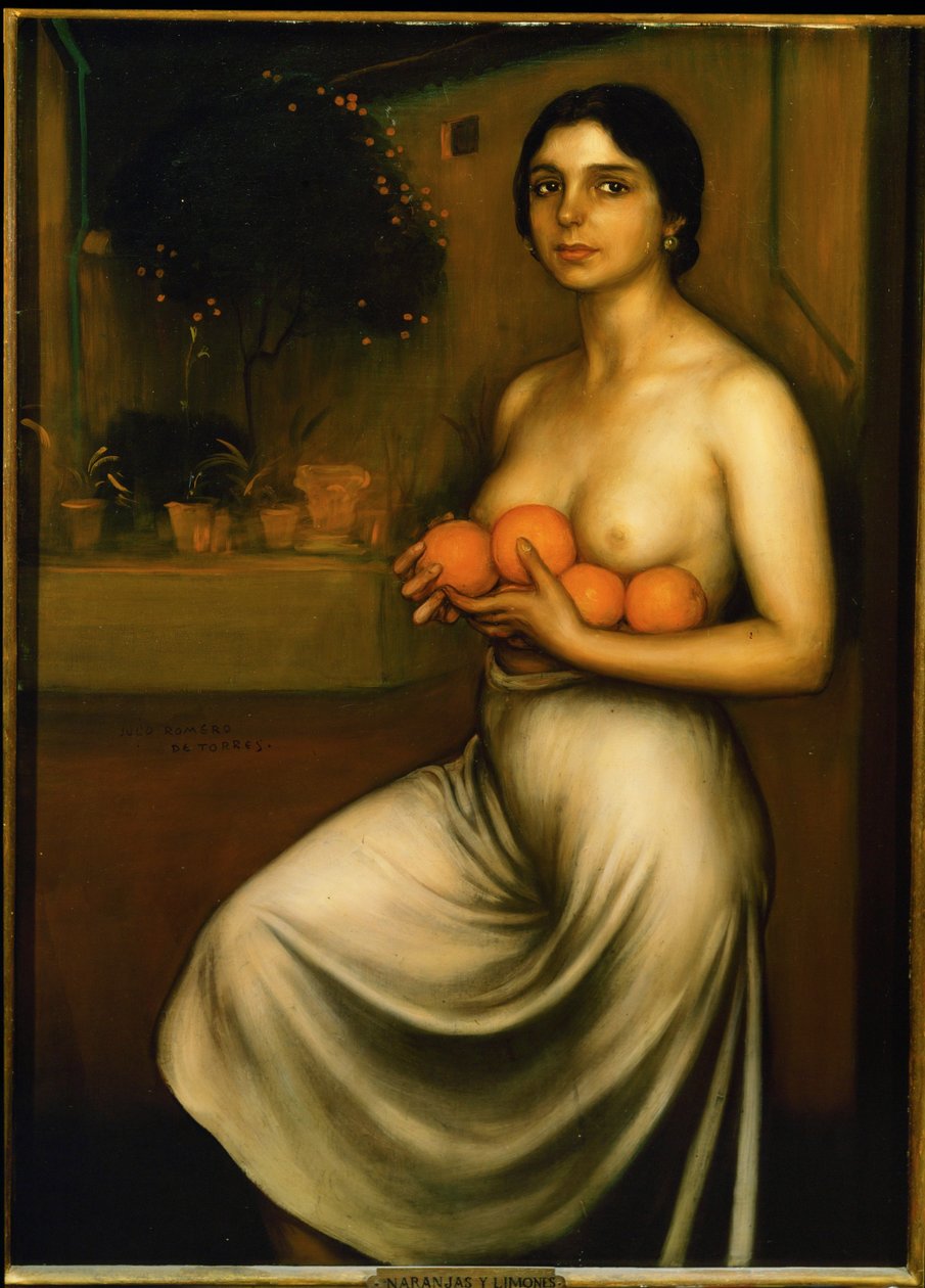 Appelsiner og citroner (maleri) af Julio Romero de Torres