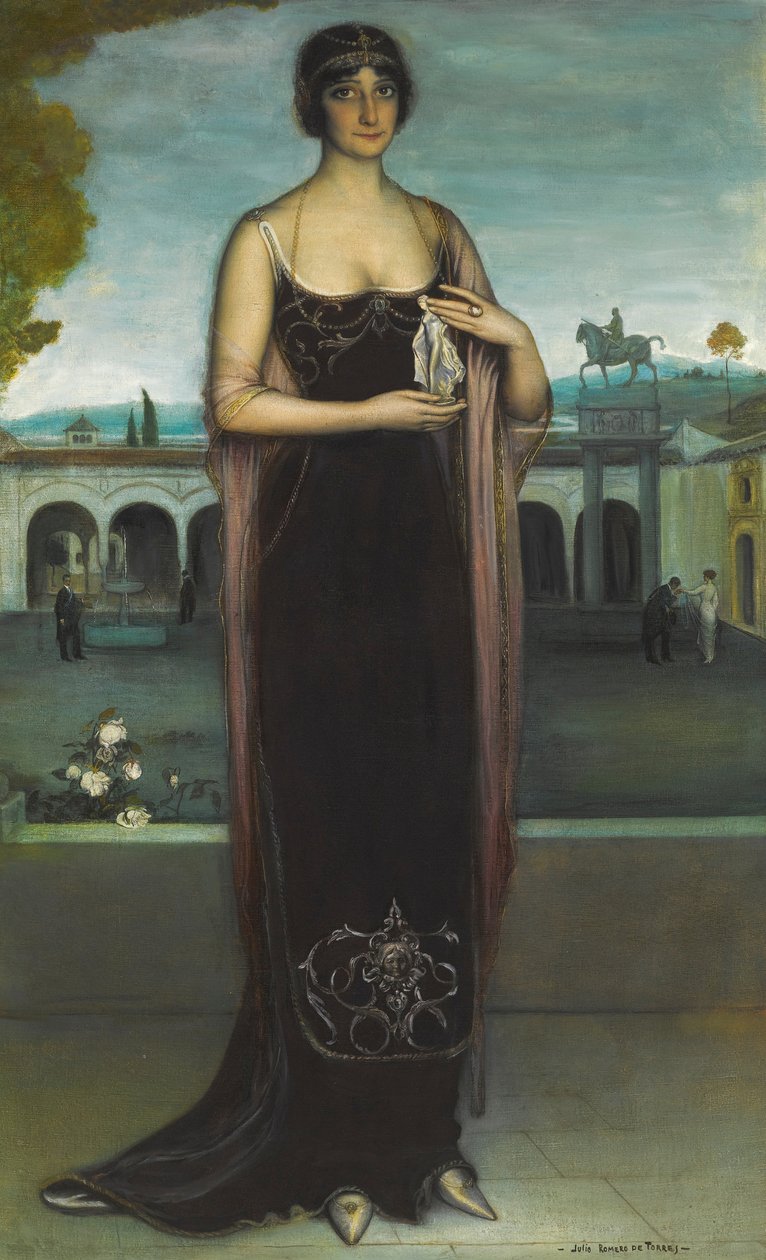 Portræt af Adela Carboné 1890-1960, ca. 1911. af Julio Romero de Torres