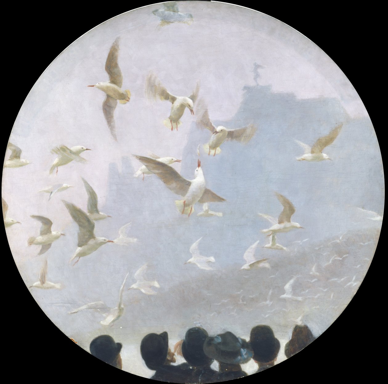Måger over Alster, c.1905 af Julius August Friedrich Theodor von Ehren