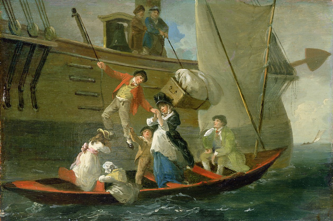 En gift sømands Adieu, c.1800 af Julius Caesar Ibbetson