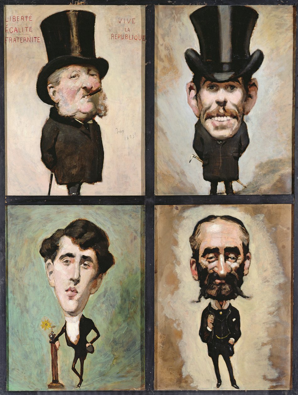 Fire karikaturer, 1882-83 af Julius Mandes Price