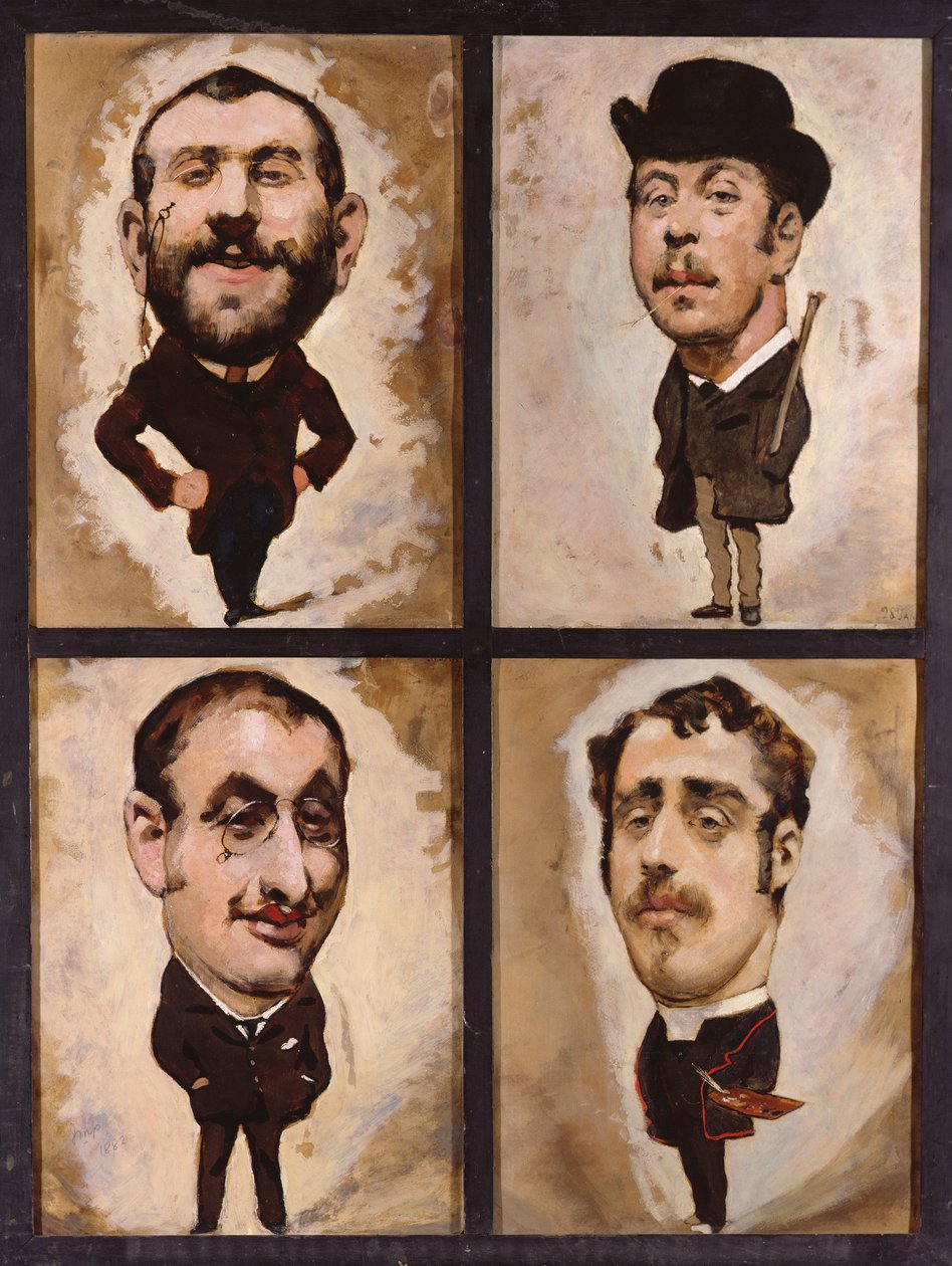 Fire karikaturer, 1882-83 af Julius Mandes Price
