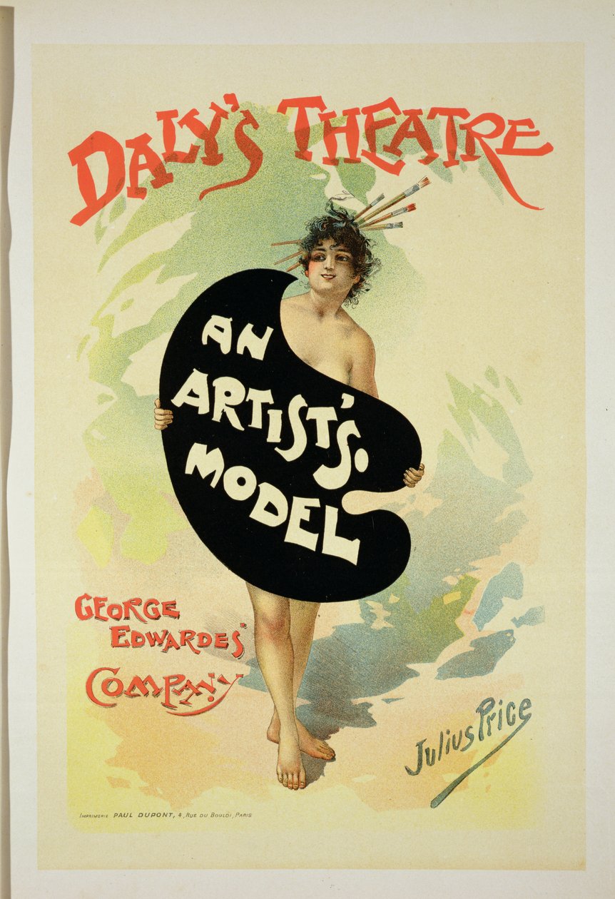 Reproduktion af en plakat, der reklamerer for "An Artist
