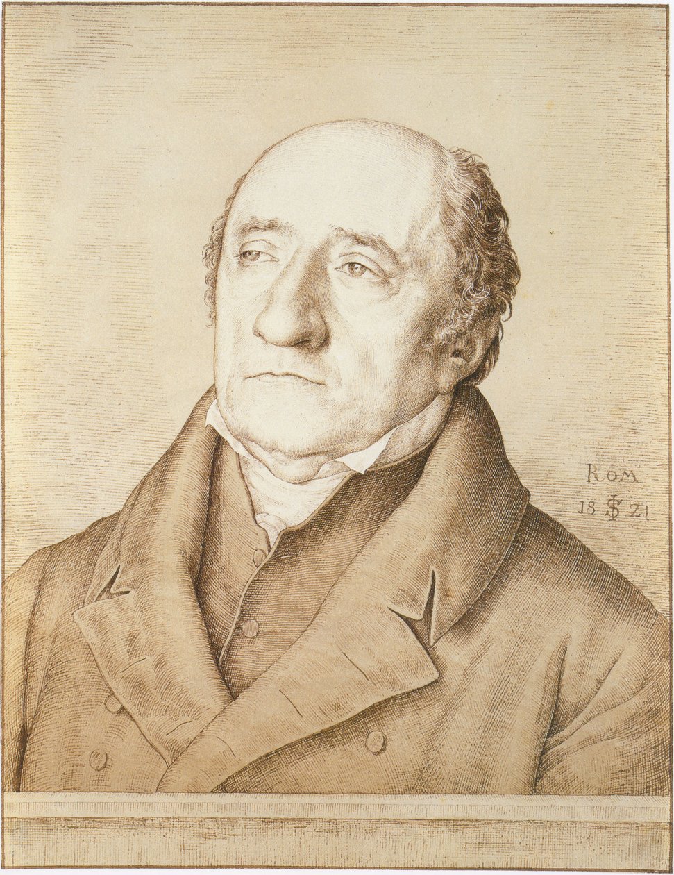Portræt af baron Karl vom und zum Stein af Julius Schnorr von Carolsfeld